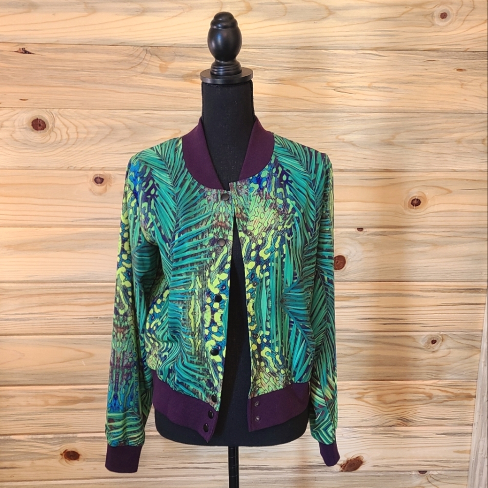 Reflex Tropical Print  Jacket Ladies Size Medium